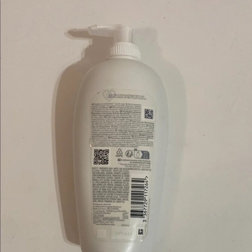 Biotherm White Pump Bottle
